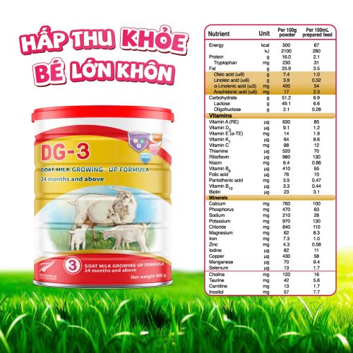 Sữa Dê Công Thức DG-3 400g